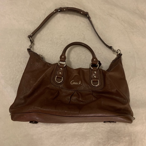 Coach Genuine Brown Leather Handbag - Picture 2 of 12